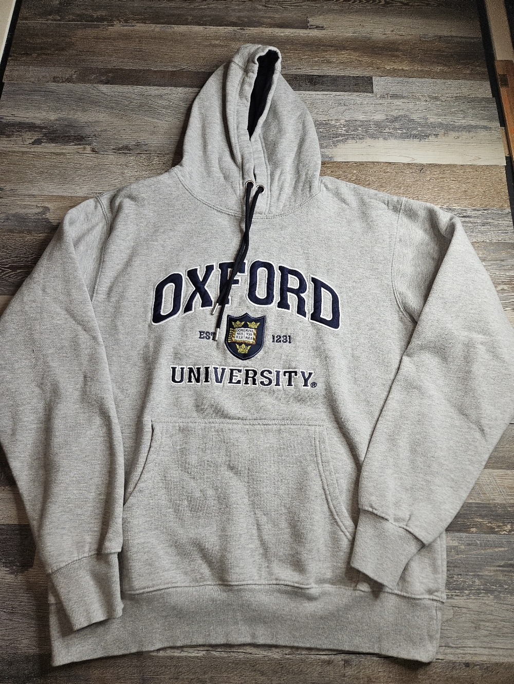 Oxford University Hoodie Grey Unisex XL
